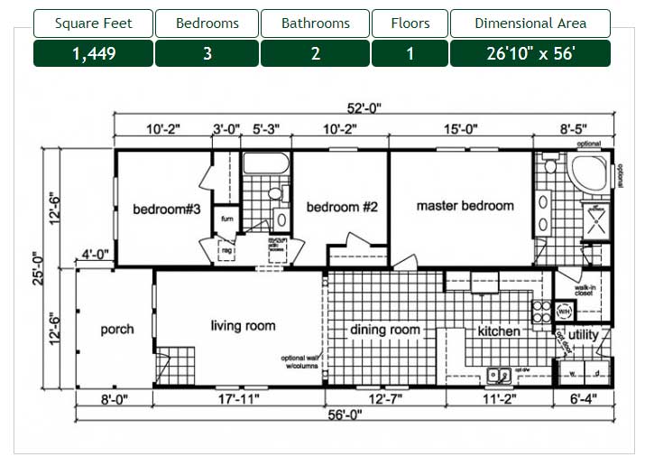 Narrow Lot Floor Plan New Bern NC